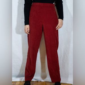 Vintage red velvet trousers